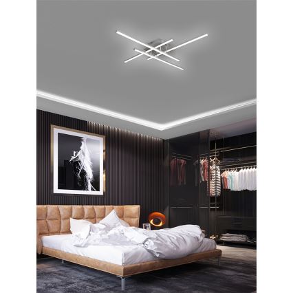 Brilagi - LED Stropné svietidlo STRIPES LED/37W/230V strieborná