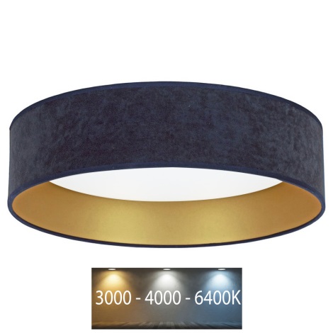 Brilagi - LED Stropné svietidlo VELVET LED/24W/230V pr. 40 cm 3000/4000/6400K modrá/zlatá