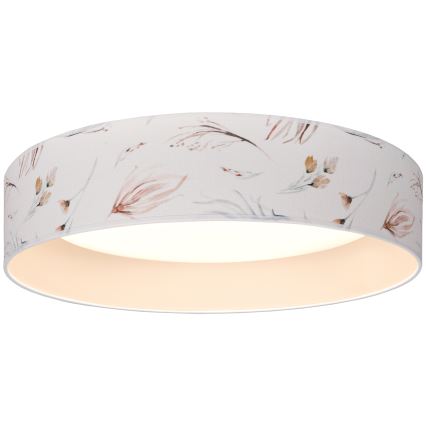 Brilagi - LED stropné svietidlo VELVET SIMPLE LED / 24 W / 230 V / 3000 K, priemer 45 cm, biela / kvetinový vzor