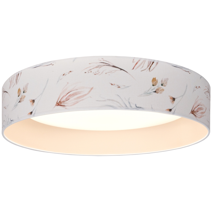 Brilagi - LED stropné svietidlo VELVET SIMPLE LED / 24 W / 230 V / 3000 K, priemer 45 cm, biela / kvetinový vzor