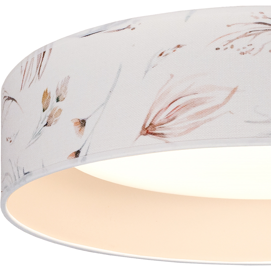Brilagi - LED stropné svietidlo VELVET SIMPLE LED / 24 W / 230 V / 3000 K, priemer 45 cm, biela / kvetinový vzor