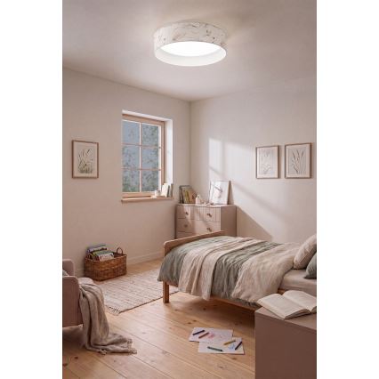 Brilagi - LED stropné svietidlo VELVET SIMPLE LED/24W/230V 4000K priemer 45 cm biela/kvetinový motív