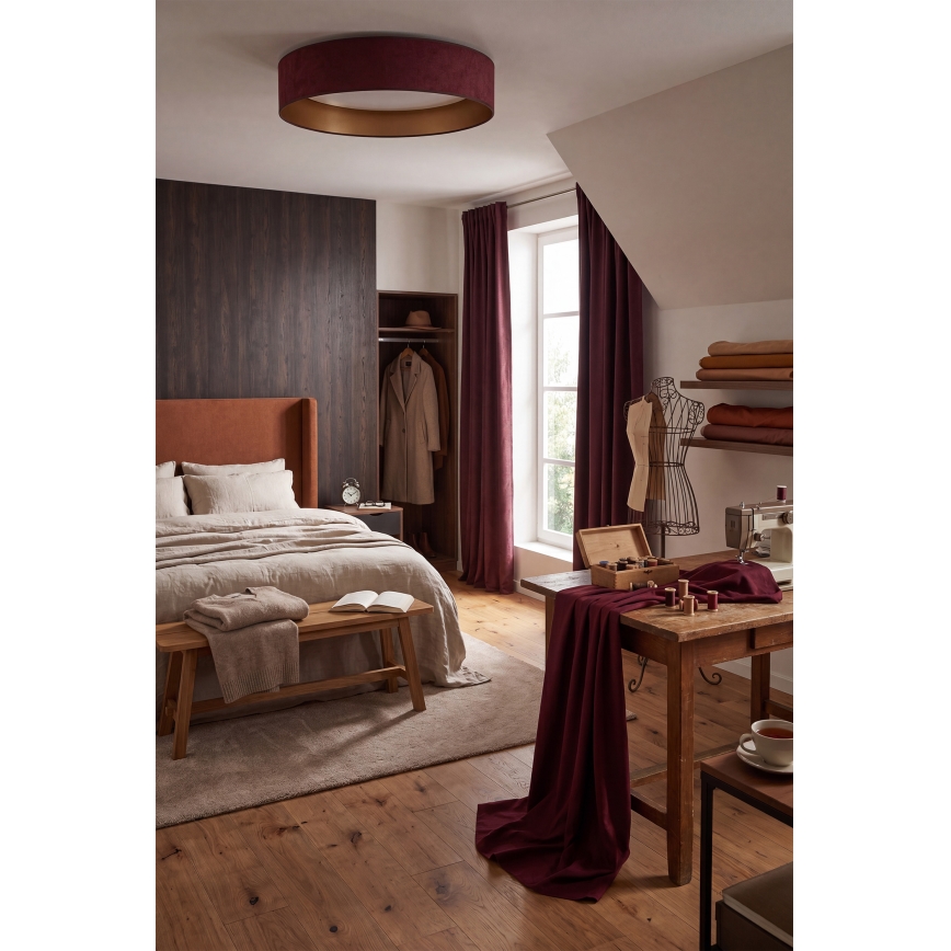Brilagi - LED stropné svietidlo VELVET SIMPLE LED/24W/230V 4000K priemer 45 cm vínová/zlatá