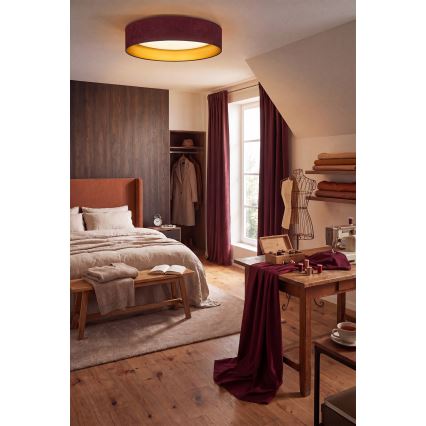 Brilagi - LED stropné svietidlo VELVET SIMPLE LED/36W/230V 3000K pr. 55 cm bordová/zlatá