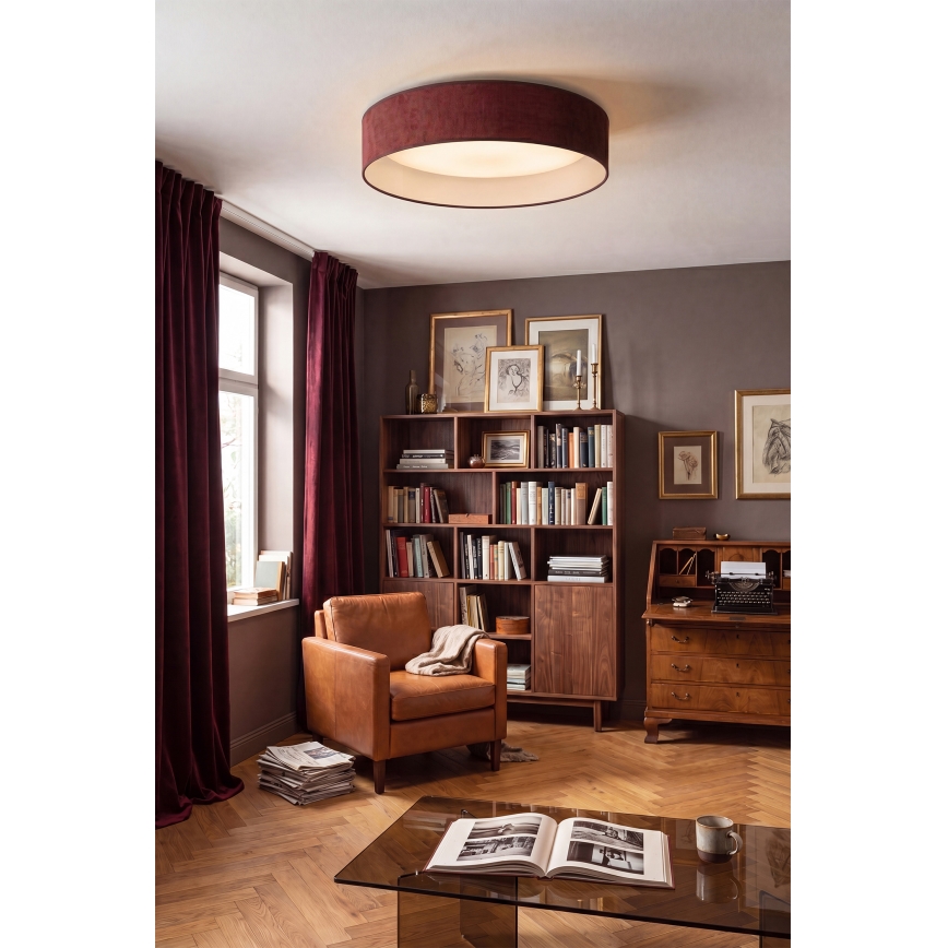 BRILAGI - LED stropné svietidlo VELVET SIMPLE LED/36W/230V 3000K pr. 55 cm vínová