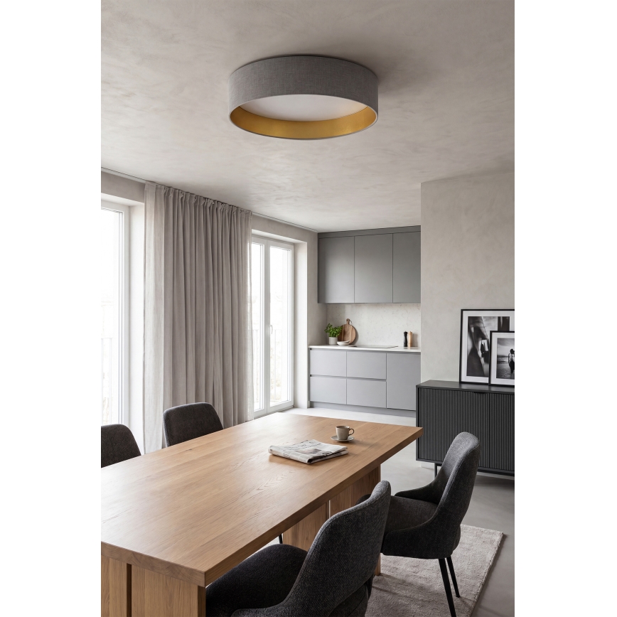 Brilagi - LED stropné svietidlo VELVET SIMPLE LED/36W/230V 3000K, priemer 55 cm, šedá/zlatá