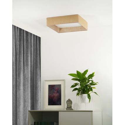 Brilagi - LED Stropné svietidlo VELVET SQUARE LED/24W/230V hnedá