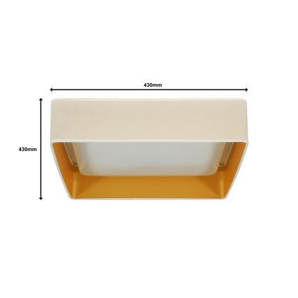 Brilagi - LED Stropné svietidlo VELVET SQUARE LED/24W/230V krémová