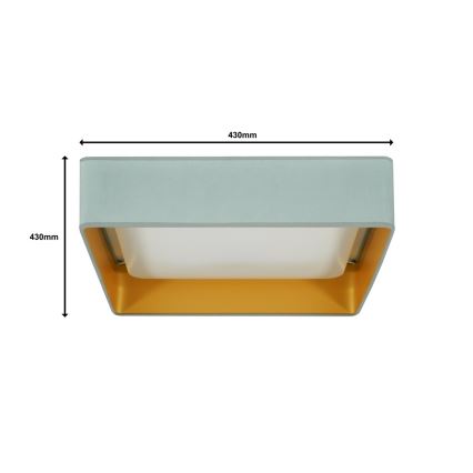 Brilagi - LED Stropné svietidlo VELVET SQUARE LED/24W/230V mintová