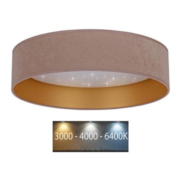 Brilagi - LED Stropné svietidlo VELVET STAR LED/24W/230V pr. 40 cm 3000K/4000K/6400K béžová/zlatá