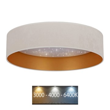 Brilagi - LED Stropné svietidlo VELVET STAR LED/24W/230V pr. 40 cm 3000K/4000K/6400K krémová/zlatá