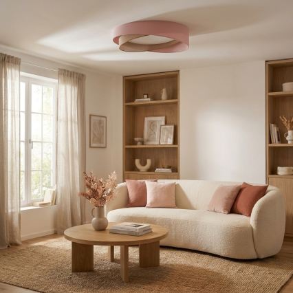 BRILAGI - LED stropné svietidlo VELVET TWIST LED/24W/230V 4000K pr. 55 cm ružová/béžová