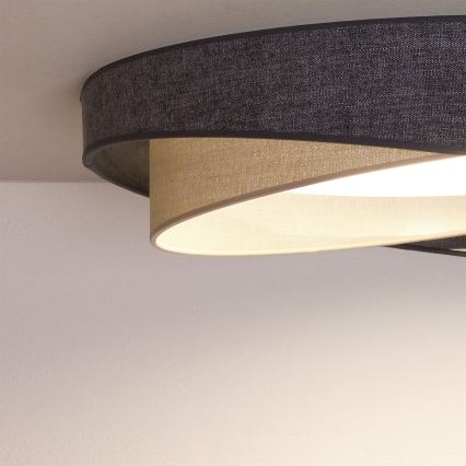 BRILAGI - LED Stropné svietidlo VELVET TWIST LED/24W/230V 4000K priemer 55 cm sivá/krémová