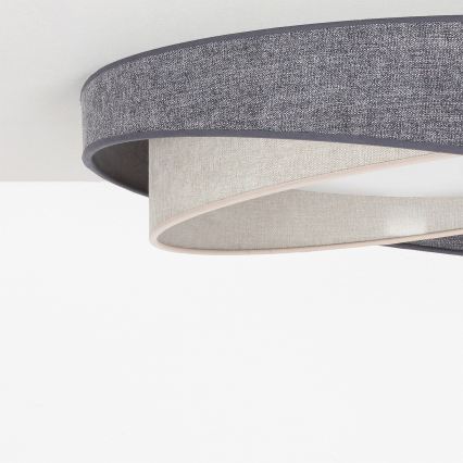 BRILAGI - LED Stropné svietidlo VELVET TWIST LED/24W/230V 4000K priemer 55 cm sivá/krémová