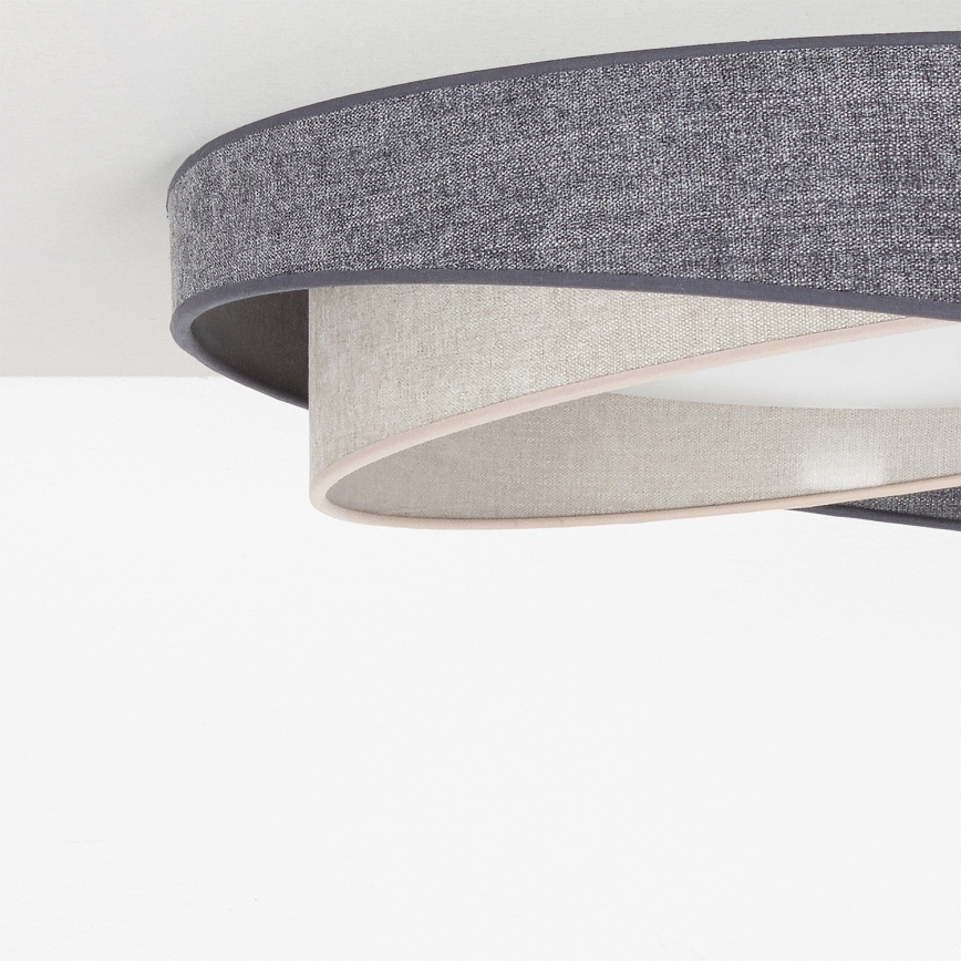 BRILAGI - LED Stropné svietidlo VELVET TWIST LED/24W/230V 4000K priemer 55 cm sivá/krémová
