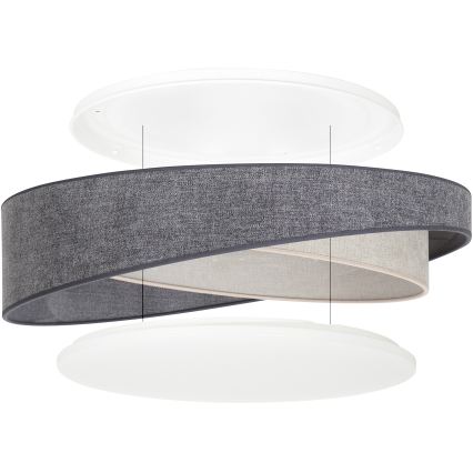 BRILAGI - LED Stropné svietidlo VELVET TWIST LED/24W/230V 4000K priemer 55 cm sivá/krémová