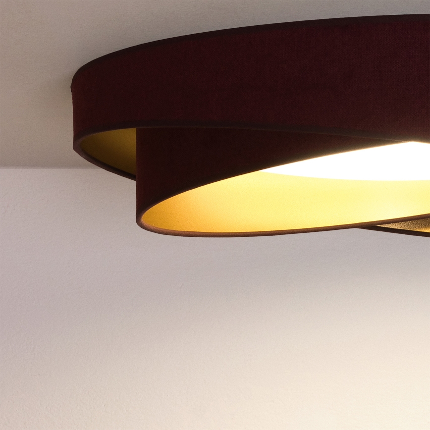 BRILAGI - LED stropné svietidlo VELVET TWIST LED/24W/230V 4000K pr. 55 cm vínová/zlatá