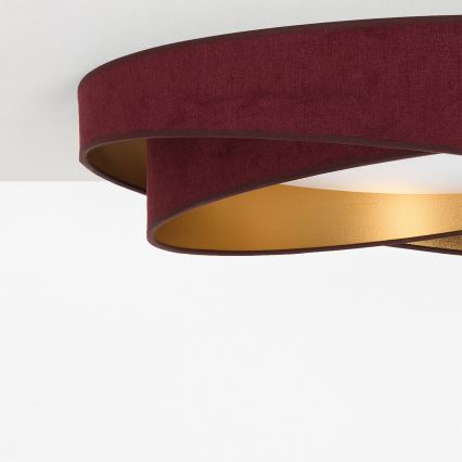 BRILAGI - LED stropné svietidlo VELVET TWIST LED/24W/230V 4000K pr. 55 cm vínová/zlatá