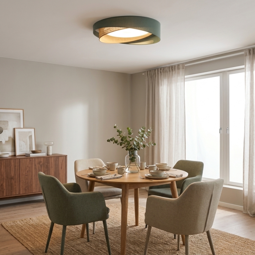 BRILAGI - LED Stropné svietidlo VELVET TWIST LED/24W/230V 4000K pr. 55 cm zelená/béžová