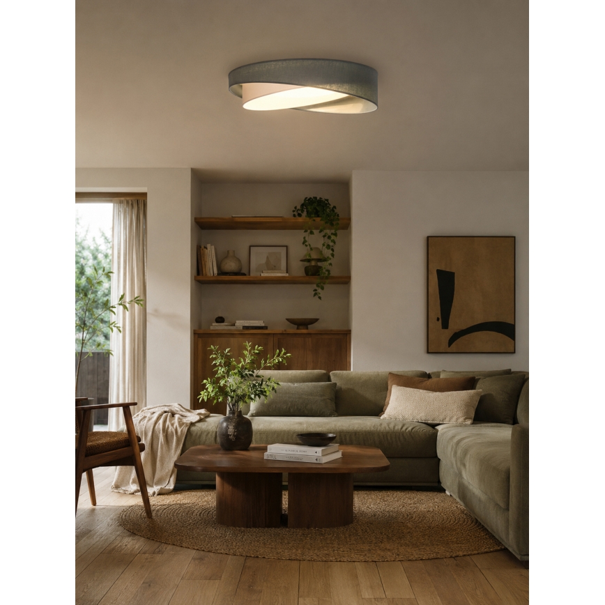 BRILAGI - LED Stropné svietidlo VELVET TWIST LED/24W/230V 4000K pr. 55 cm zelená/biela
