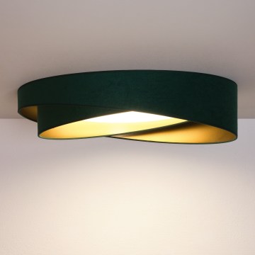 BRILAGI - LED Stropné svietidlo VELVET TWIST LED/24W/230V 4000K pr. 55 cm zelená/zlatá