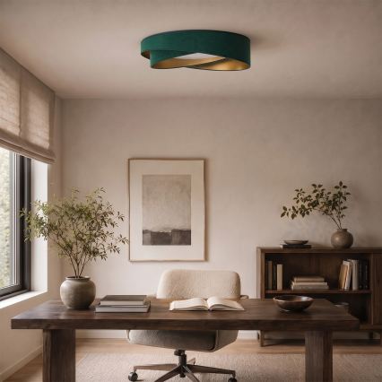 BRILAGI - LED Stropné svietidlo VELVET TWIST LED/24W/230V 4000K pr. 55 cm zelená/zlatá