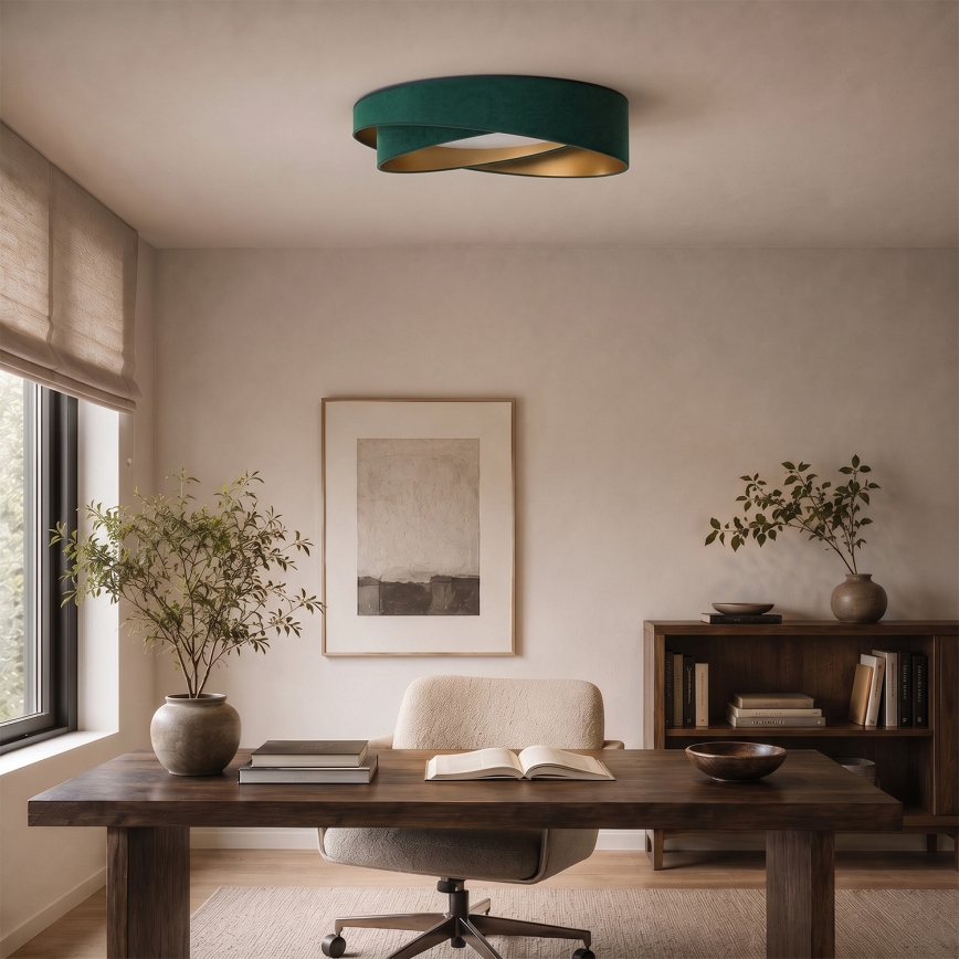 BRILAGI - LED Stropné svietidlo VELVET TWIST LED/24W/230V 4000K pr. 55 cm zelená/zlatá