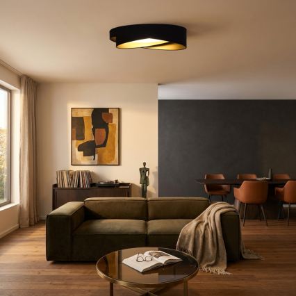 BRILAGI - LED stropné svietidlo VELVET TWIST LED/24W/230V 4000K pr. 55 cm čierna/zlatá