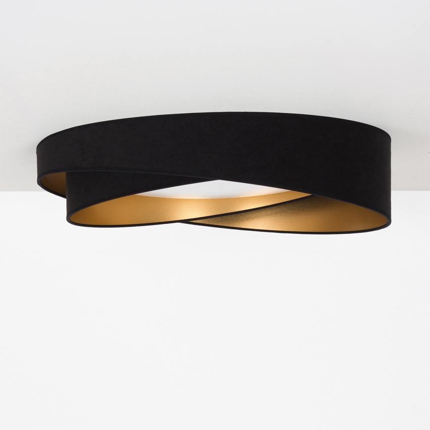 BRILAGI - LED stropné svietidlo VELVET TWIST LED/24W/230V 4000K pr. 55 cm čierna/zlatá