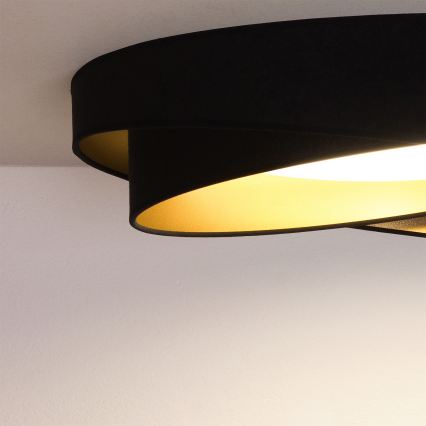 BRILAGI - LED stropné svietidlo VELVET TWIST LED/24W/230V 4000K pr. 55 cm čierna/zlatá
