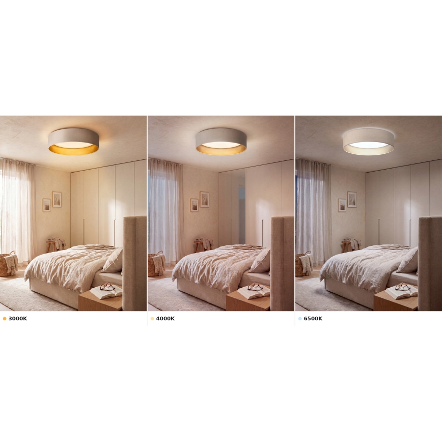 BRILAGI - LED stropné svietidlo VELVET VARI LED/24W/230V 3000/4000/6500K pr. 45 cm krémová/zlatá