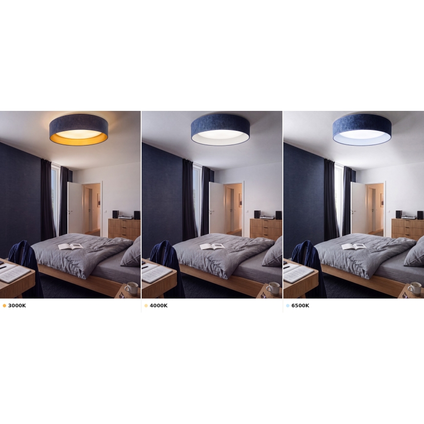 BRILAGI - LED stropné svietidlo VELVET VARI LED/24W/230V 3000/4000/6500K priemer 45 cm, modré