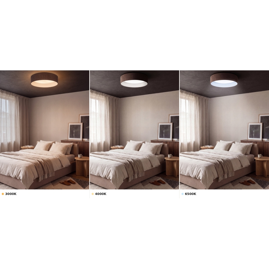 Brilagi - LED stropné svietidlo VELVET VARI LED/24W/230V 3000/4000/6500K pr. 45 cm hnedé