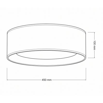 Brilagi - LED stropné svietidlo VELVET VARI LED/24W/230V 3000/4000/6500K pr. 45 cm hnedé