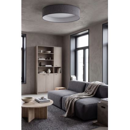 Brilagi – LED stropné svietidlo VELVET VARI, LED 24 W, 230 V, 3000/4000/6500 K (nastaviteľná teplota svetla), priemer 45 cm, sivé