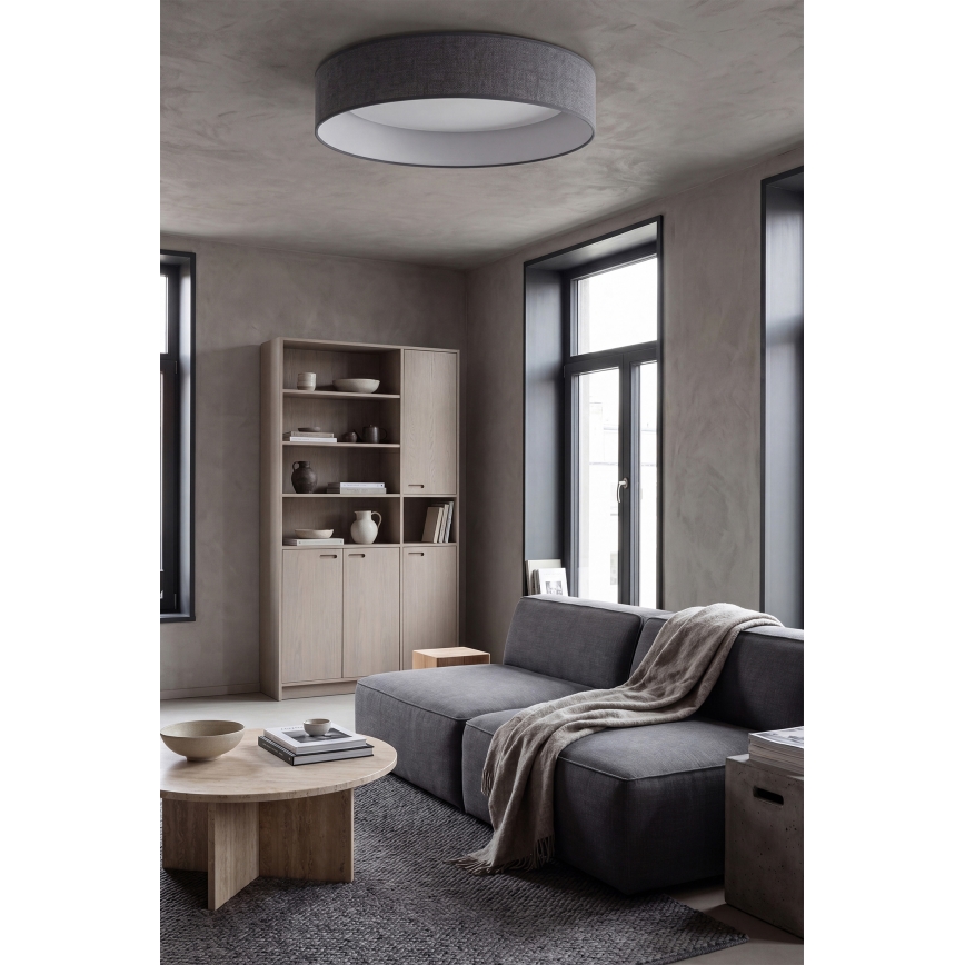 Brilagi – LED stropné svietidlo VELVET VARI, LED 24 W, 230 V, 3000/4000/6500 K (nastaviteľná teplota svetla), priemer 45 cm, sivé