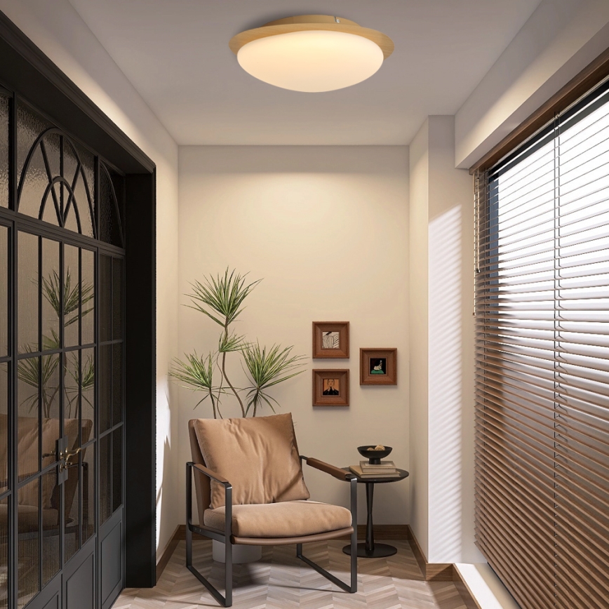 Brilagi - LED stropné svietidlo VISBY WOOD LED/18W/230V pr. 38 cm hnedé