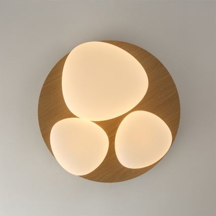 Brilagi - LED stropné svietidlo VISBY WOOD LED/36W/230V pr. 50 cm hnedé