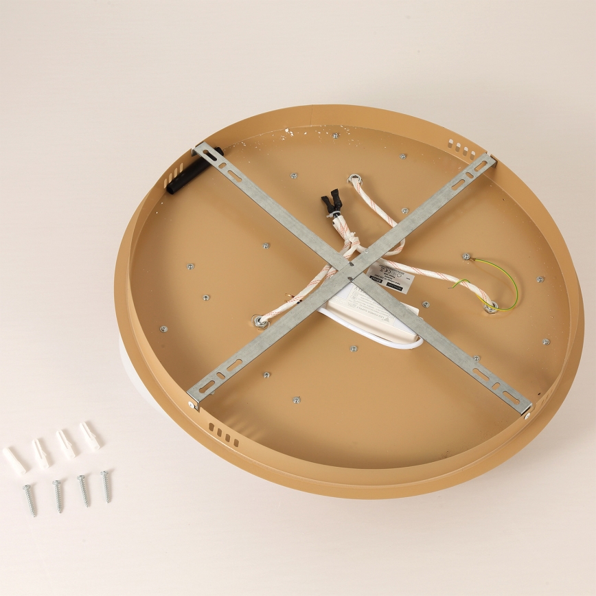 Brilagi - LED stropné svietidlo VISBY WOOD LED/36W/230V priemer 50 cm hnedé