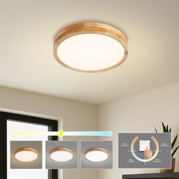BRILAGI - LED stropné svietidlo WOODLINE LED/24W/230V 3000/4000/6000K dub, priemer 30 cm