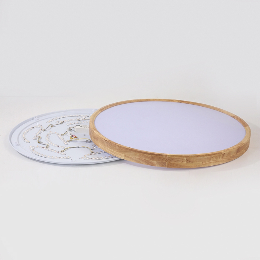 Brilagi - LED stropné svietidlo WOODROUND LED/70W/230V 3000/4000/6000K pr. 80 cm drevené CRI 90