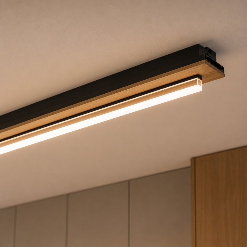 Brilagi - LED Stropné svietidlo WOODY FLAT LED/25W/230V dub/čierna