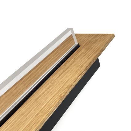 Brilagi - LED Stropné svietidlo WOODY FLAT LED/25W/230V dub/čierna