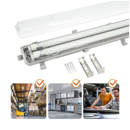 BRILAGI - LED technické prachotesné žiarivkové svietidlo OPTIMA T8 2xG13/18W/230V 4000K IP65 128 cm - paleta 110 ks