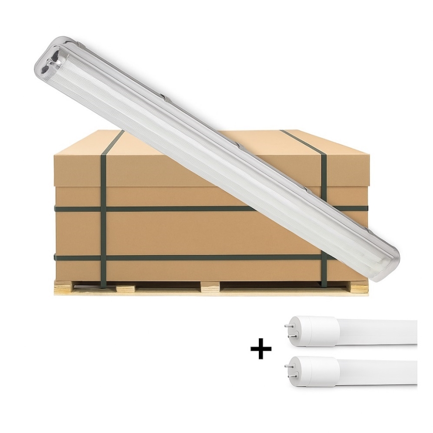 Brilagi - LED Technické žiarivkové svietidlo OPTIMA T8 2xG13/18W/230V 4000K IP65 128 cm - paleta 110 ks