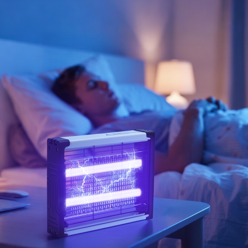 Brilagi - LED UV elektrický lapač hmyzu 2×LED/4W/230V 50 m²