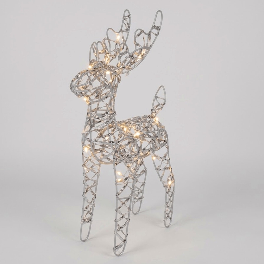 BRILAGI - LED Vianočná dekorácia LED/3xAA 32 cm sob teplá biela/strieborná