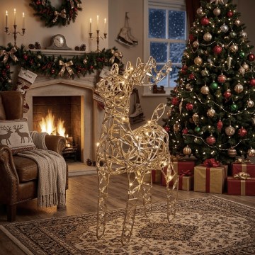 BRILAGI - LED vianočná dekorácia LED/3xAA 42 cm sob teplá biela/zlatá