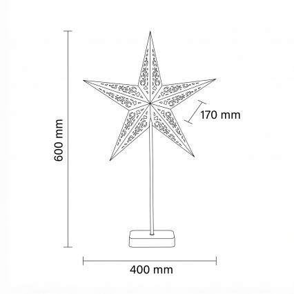 BRILAGI - LED Vianočná dekorácia LED/3xAA 60x40 cm hviezda