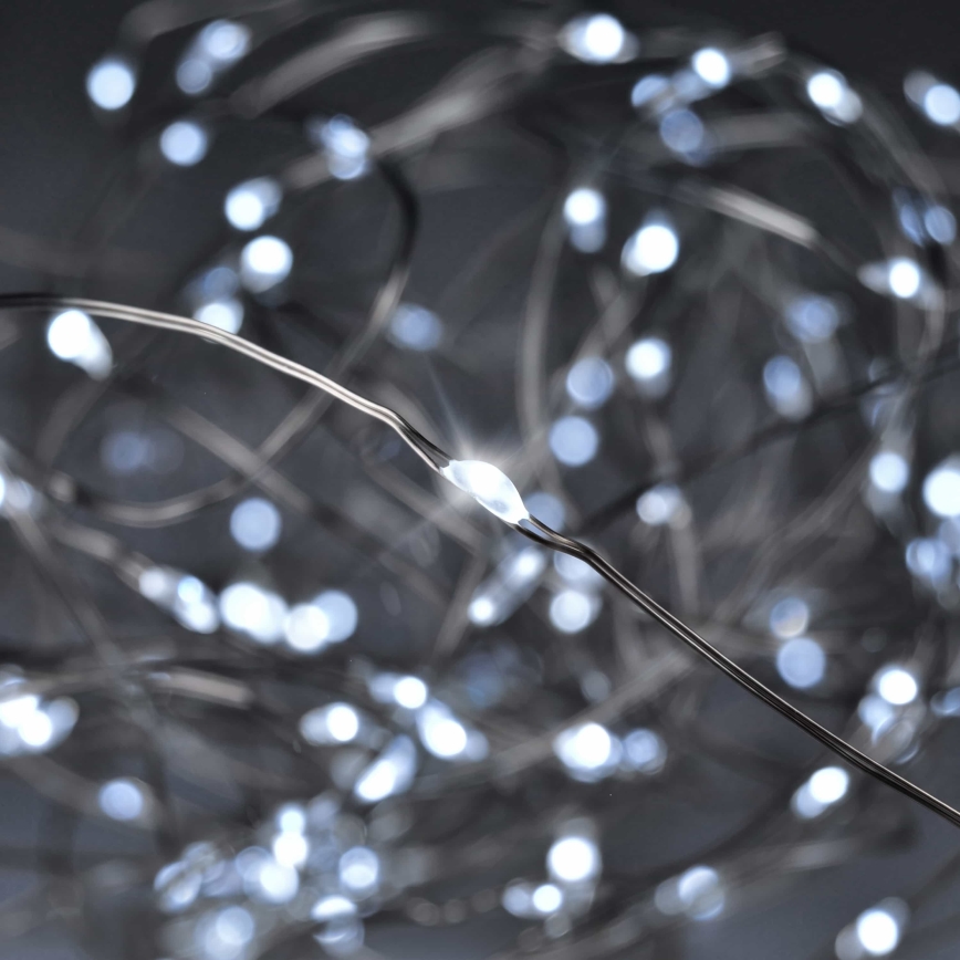 BRILAGI - LED vianočná reťaz 100xLED/3xAA 10m studená biela